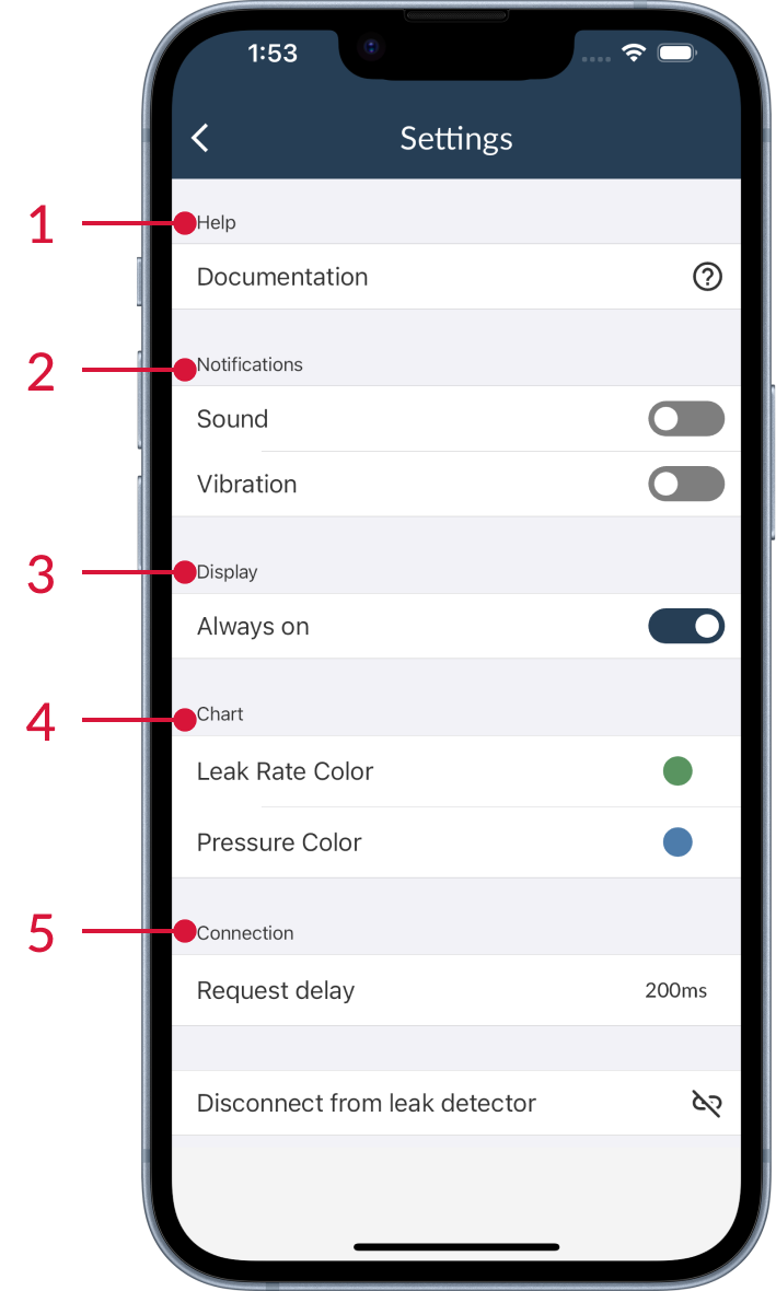 settings menu