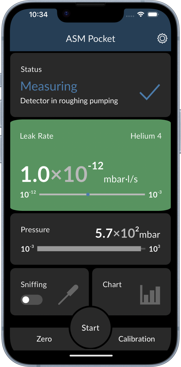 Leak detection active