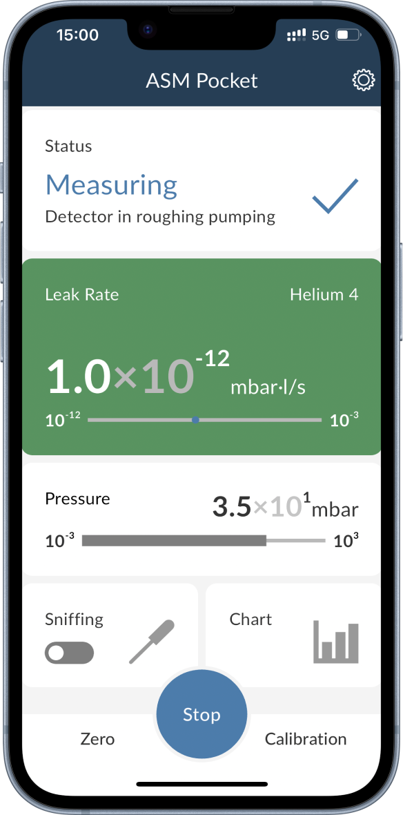 Leak detection active