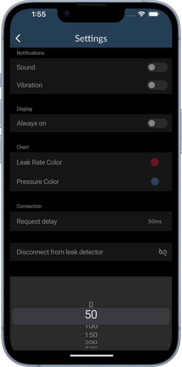 number picker in settings